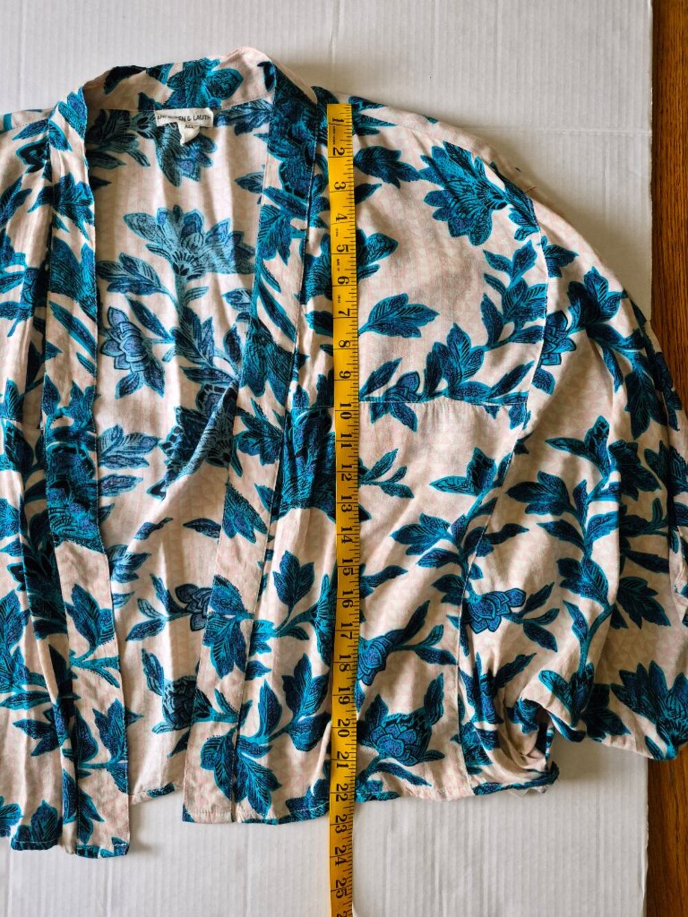 Andersen  & Lauth Floral Viscose Cocoon Open Cardigan OS - Picture 15 of 16